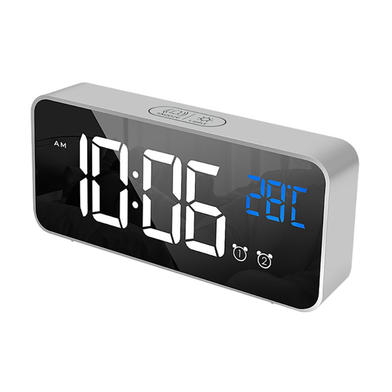 LED Digital Alarm Clock, A10C Dual Alarm, 5 Brightness&13 Ringtones, 12/24H, USA